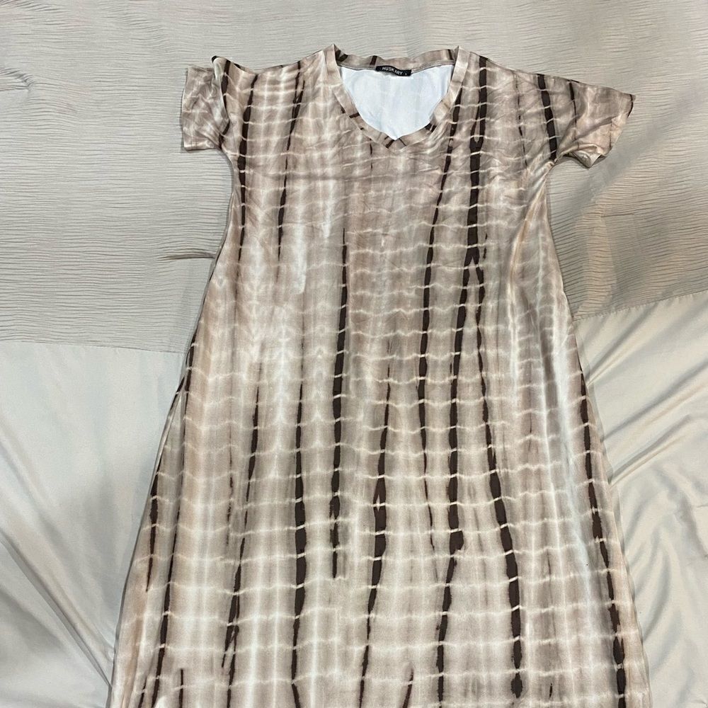 Long tan loose dress  